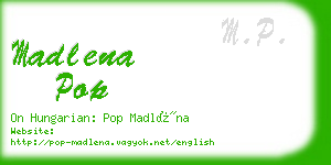 madlena pop business card